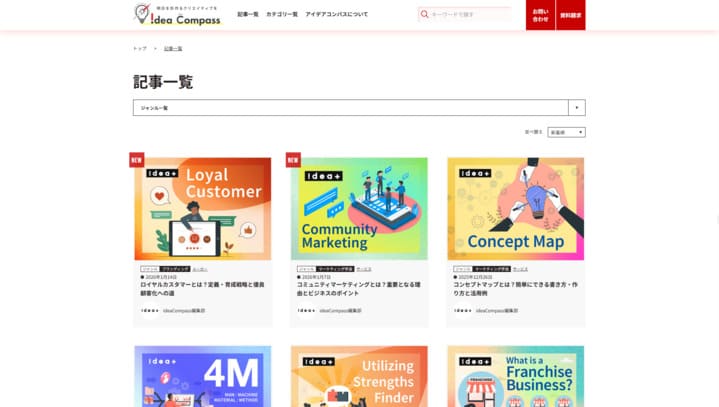 アイデアコンパスブログスクショ